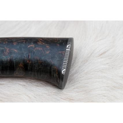 Lovecký damaškový nůž 13,8 cm bříza/velbloudí kost