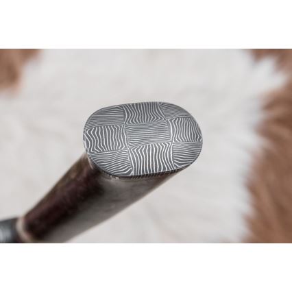 Lovecký damaškový nůž 13,8 cm bříza/velbloudí kost