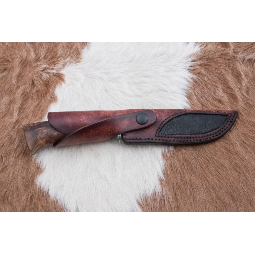Lovecký damaškový nůž 13 cm topol/eben