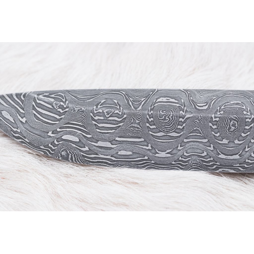 Lovecký damaškový nůž 13 cm topol/eben