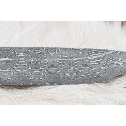 Lovecký damaškový nůž 13 cm topol/eben