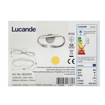 Lucande - LED Nástěnné svítidlo XALIA LED/10,4W/230V