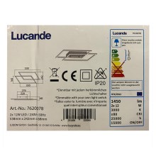 Lucande - LED Stmívatelný přisazený lustr QUADRA 2xLED/12W/230V