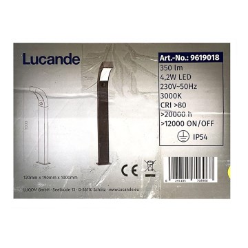 Lucande - LED Venkovní lampa se senzorem LENNIK LED/3W/230V IP54