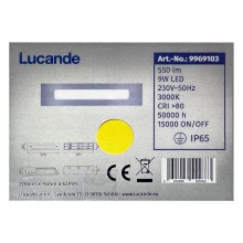 Lucande - LED Venkovní vestavné svítidlo RONI LED/9W/230V IP65