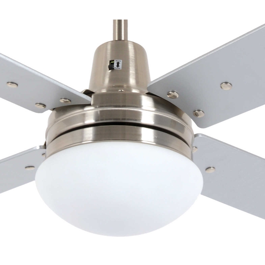 Lucci Air 210334 - Stropní ventilátor AIRFUSION QUEST 1xE27/60W/230V dřevo/matný chrom + dálkové ovládání