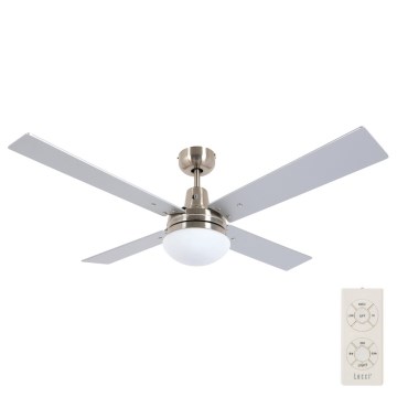 Lucci Air 210334 - Stropní ventilátor AIRFUSION QUEST 1xE27/60W/230V dřevo/matný chrom + dálkové ovládání
