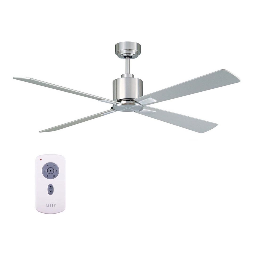 Lucci Air 210520 - Stropní ventilátor AIRFUSION CLIMATE dřevo/matný chrom + dálkové ovládání