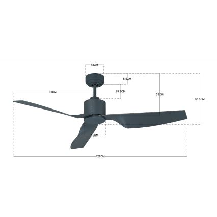 Lucci Air 210527 - Stropní ventilátor AIRFUSION CLIMATE II černá + dálkové ovládání