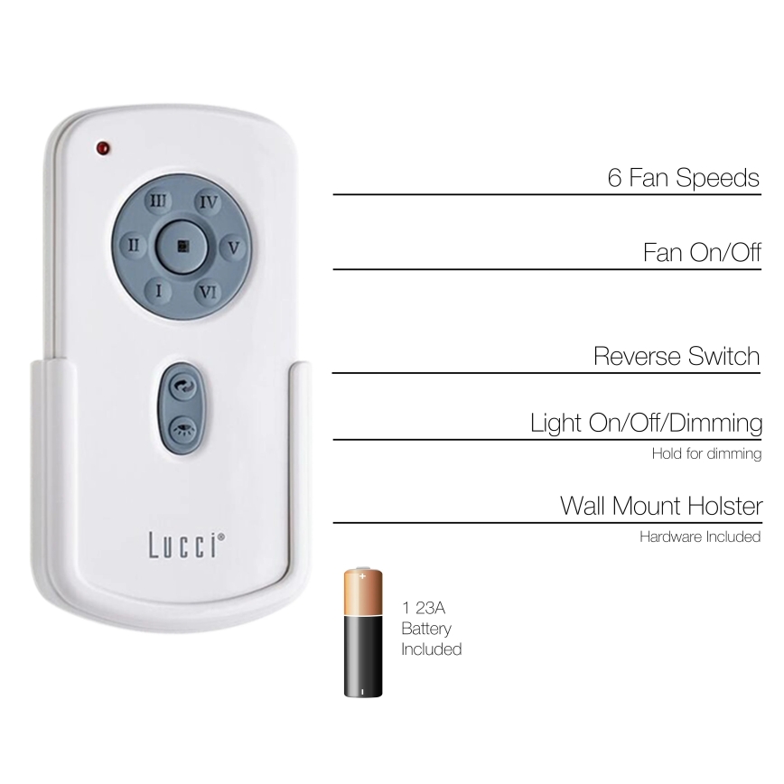 Lucci Air 21052TRS - Dálkové ovládání pro ventilátory CLIMATE, RADAR, FRASER 1x23A