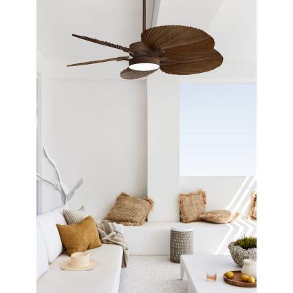 Lucci Air 210655 - LED Stropní ventilátor BALI 1xGX53/18W/230V hnědá + dálkové ovládání