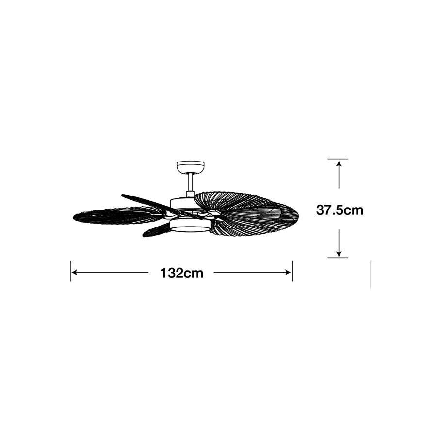 Lucci Air 210655 - LED Stropní ventilátor BALI 1xGX53/18W/230V hnědá + dálkové ovládání