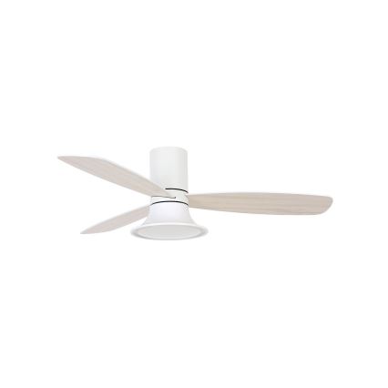 Lucci Air 210661 - LED Stmívatelný stropní ventilátor FLUSSO 1xGX53/18W/230V dřevo/bílá + dálkové ovládání