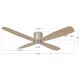 Lucci air 210987 - Stropní ventilátor FRASER chrom/dřevo + dálkové ovládání