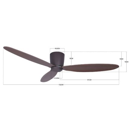 Lucci Air 212884 - Stropní ventilátor AIRFUSION RADAR černá + dálkové ovládání