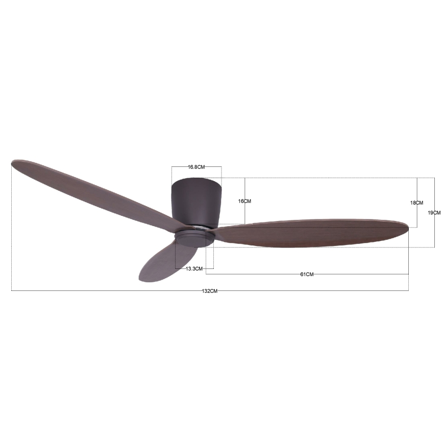 Lucci Air 212884 - Stropní ventilátor AIRFUSION RADAR černá + dálkové ovládání