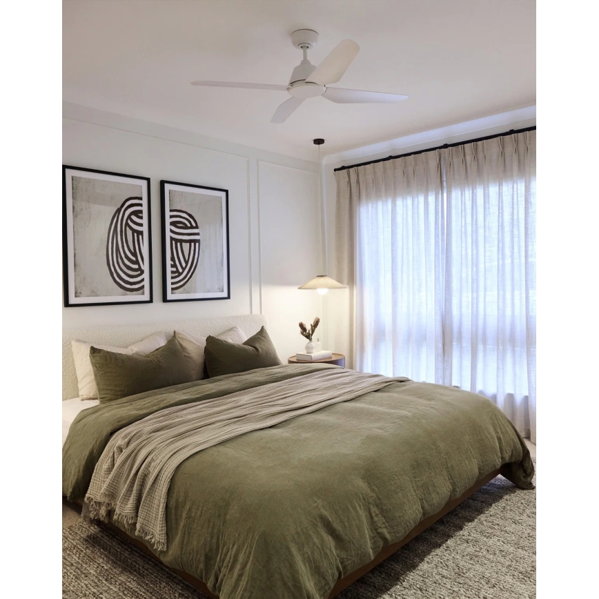 Lucci Air 212991 - Stropní ventilátor ARIA pr. 122 cm bílá + dálkové ovládání