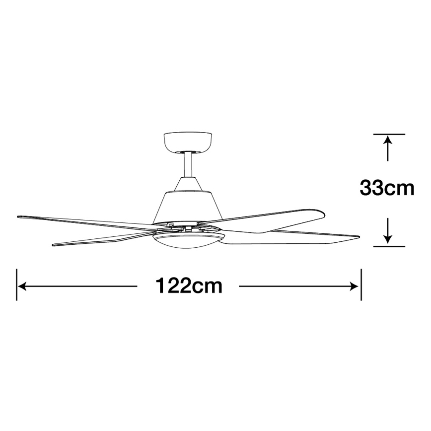 Lucci Air 212998 - LED Stropní ventilátor ARIA LED/18W/230V černá + dálkové ovládání