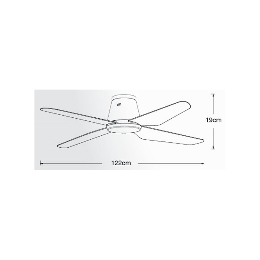Lucci Air 213002 - LED Stropní ventilátor AIRFUSION ARIA LED/18W/230V černá pr. 122 cm + dálkové ovládání