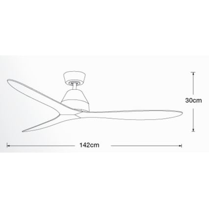 Lucci air 213041 - Stropní ventilátor WHITEHAVEN černá pr. 142 cm + dálkové ovládání