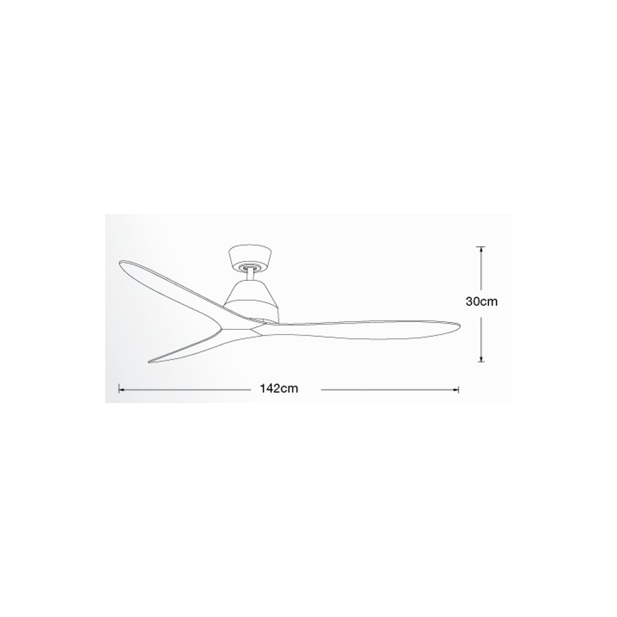 Lucci air 213041 - Stropní ventilátor WHITEHAVEN černá pr. 142 cm + dálkové ovládání