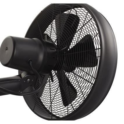 Lucci air 213124 - Nástěnný ventilátor BREEZE 55W/230V černá + dálkové ovládání