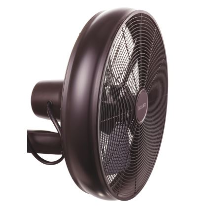 Lucci air 213125 - Nástěnný ventilátor BREEZE 55W/230V černá/hnědá + dálkové ovládání