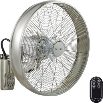 Lucci air 213126 - Nástěnný ventilátor BREEZE 55W/230V matný chrom + dálkové ovládání