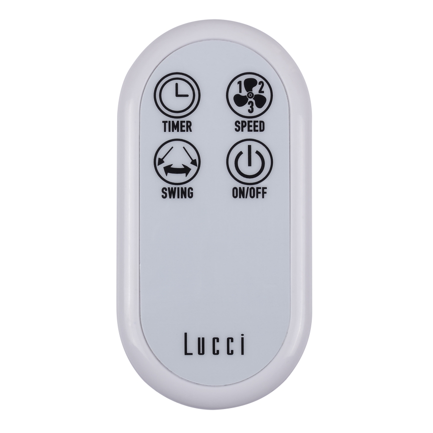 Lucci Air 213128EU - Nástěnný ventilátor BREEZE 55W/230V bílá + dálkové ovládání