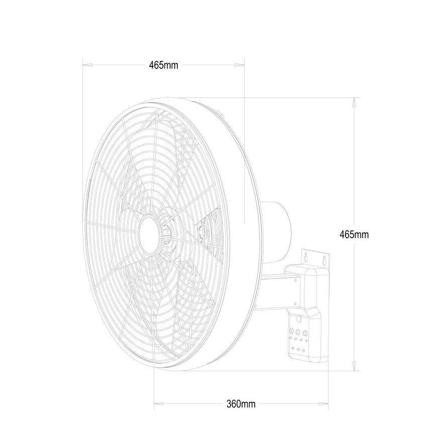 Lucci Air 213128EU - Nástěnný ventilátor BREEZE 55W/230V bílá + dálkové ovládání