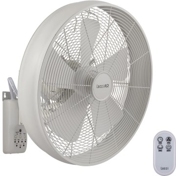 Lucci Air 213128EU - Nástěnný ventilátor BREEZE 55W/230V bílá pr. 46 cm + dálkové ovládání