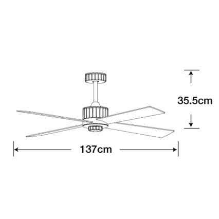 Lucci air 213171 - LED Stropní ventilátor NEWPORT dřevo/bílá/béžová + dálkové ovládání
