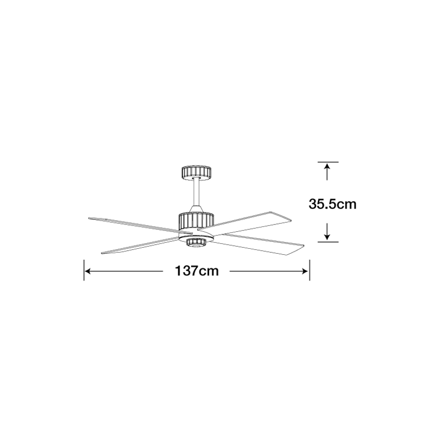 Lucci air 213171 - LED Stropní ventilátor NEWPORT dřevo/bílá/béžová + dálkové ovládání