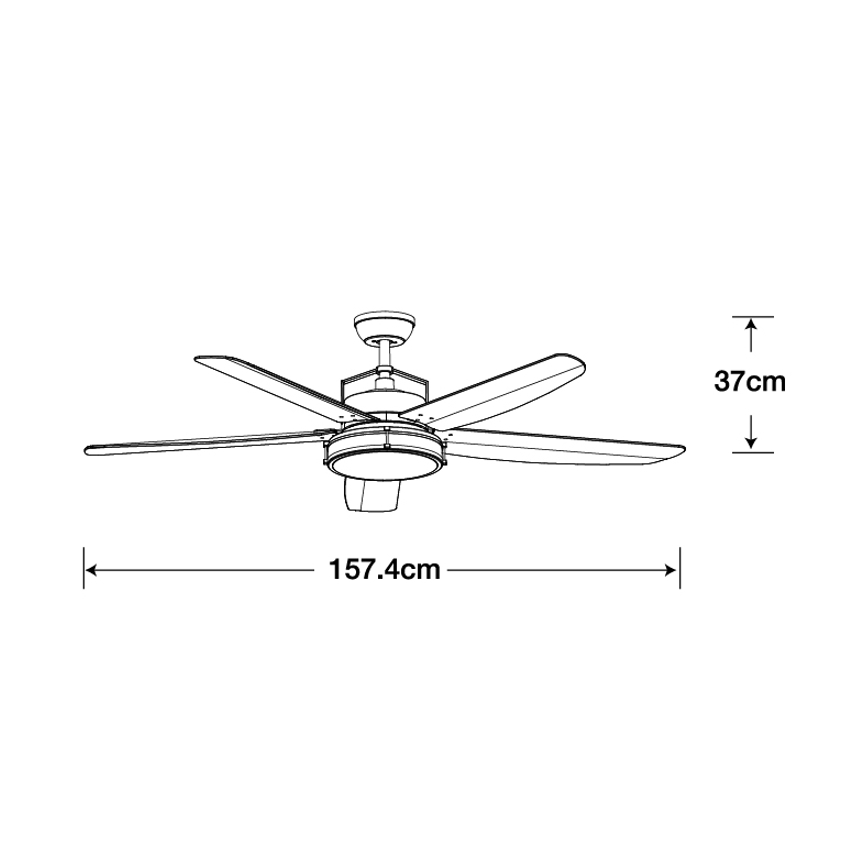 Lucci air 213176-LED Stmívatelný stropní ventilátor LOUISVILLE 1xGX53/18W/230V dřevo/bílá + dálkové ovládání