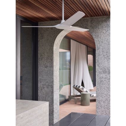 Lucci Air 21321549 - Stropní ventilátor ABYSS pr. 142 cm IP66 bílá + dálkové ovládání