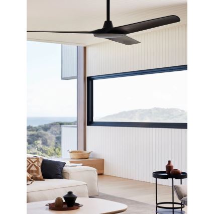 Lucci Air 21321649 - Stropní ventilátor ABYSS pr. 142 cm IP66 černá + dálkové ovládání