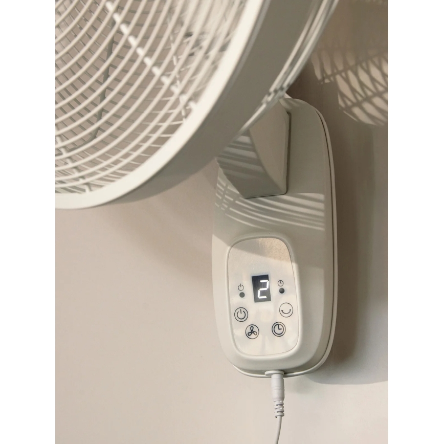 Lucci Air 21326649 - Nástěnný ventilátor GLIDE 36W/230V pr. 45 cm bílá + dálkové ovládání