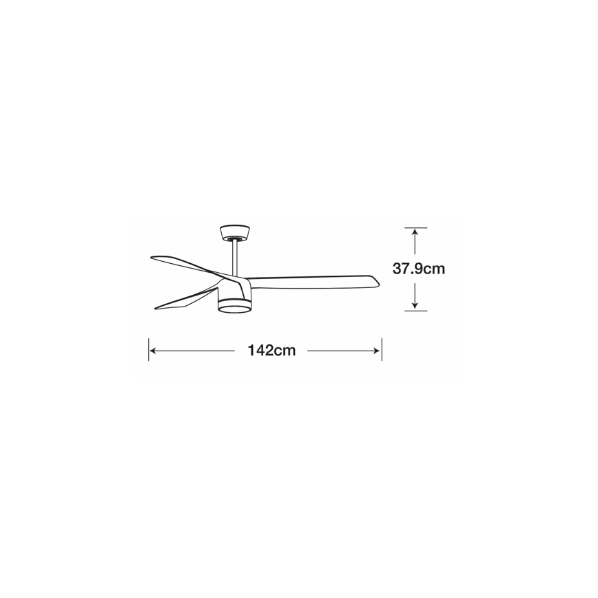 Lucci air 213281 - Stropní ventilátor PEREGRINE 1xGX53/12W/230V černá + dálkové ovládání