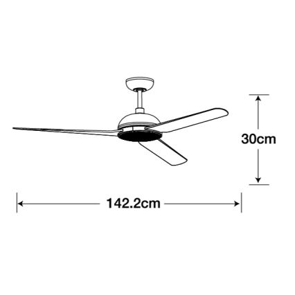 Lucci air 213300 - LED Stmívatelný stropní ventilátor UNIONE 1xGX53/12W/230V hnědá + dálkové ovládání
