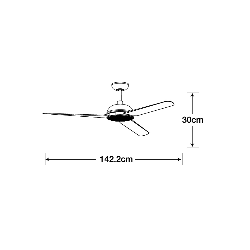 Lucci air 213301- LED Stmívatelný stropní ventilátor UNIONE 1xGX53/12W/230V hnědá/lesklý chrom + dálkové ovládání