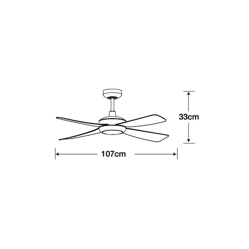 Lucci air 213303 - LED Stmívatelný stropní ventilátor SLIPSTREAM 1xGX53/12W/230V černá + dálkové ovládání