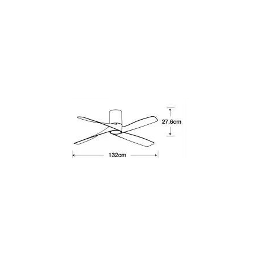 Lucci air 213351 - LED Stmívatelný stropní ventilátor RIVIERA 1xGX53/12W/230V černá + dálkové ovládání