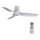 Lucci air 213353 - LED Stmívatelný stropní ventilátor NAUTICA 1xGX53/12W/230V bílá pr. 132 cm + dálkové ovládání