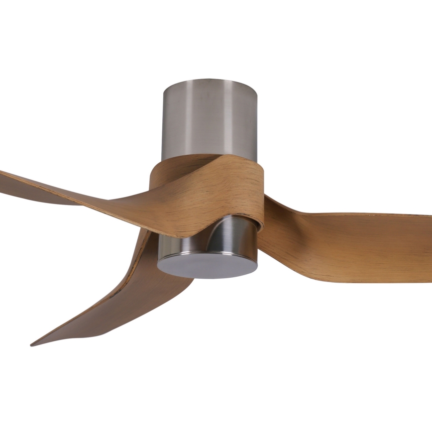 Lucci air 213355-LED Stmívatelný stropní ventilátor NAUTICA 1xGX53/12W/230V hnědá/lesklý chrom + dálkové ovládání