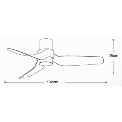 Lucci air 213355-LED Stmívatelný stropní ventilátor NAUTICA 1xGX53/12W/230V hnědá/lesklý chrom + dálkové ovládání