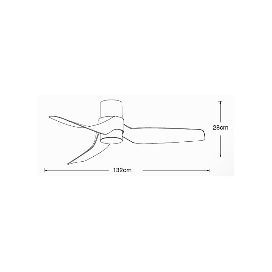 Lucci air 213355-LED Stmívatelný stropní ventilátor NAUTICA 1xGX53/12W/230V hnědá/lesklý chrom + dálkové ovládání