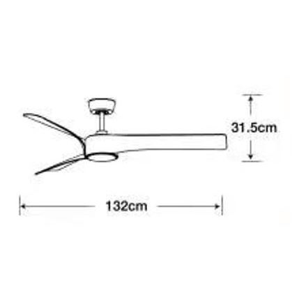 Lucci air 213358 - LED Stmívatelný stropní ventilátor LINE 1xGX53/12W/230V černá pr. 132 cm + dálkové ovládání