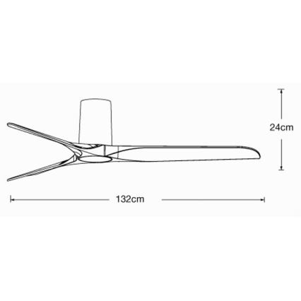 Lucci air 21610149 - Stropní ventilátor LONDO černá pr. 132 cm + dálkové ovládání