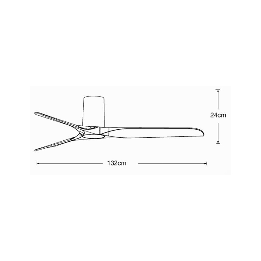 Lucci air 21610149 - Stropní ventilátor LONDO černá pr. 132 cm + dálkové ovládání