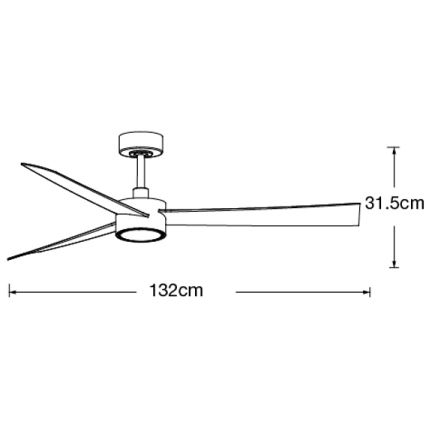 Lucci air 21610349- LED Stmívatelný stropní ventilátor CLIMATE 1xGX53/12W/230V bílá + dálkové ovládání